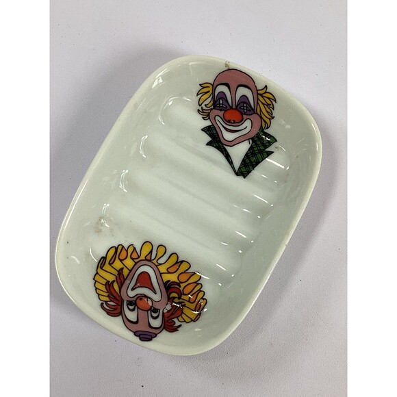 Liette international Clown Soap Dish Porcelain Hand Painted USA Made - Picture 1 of 7